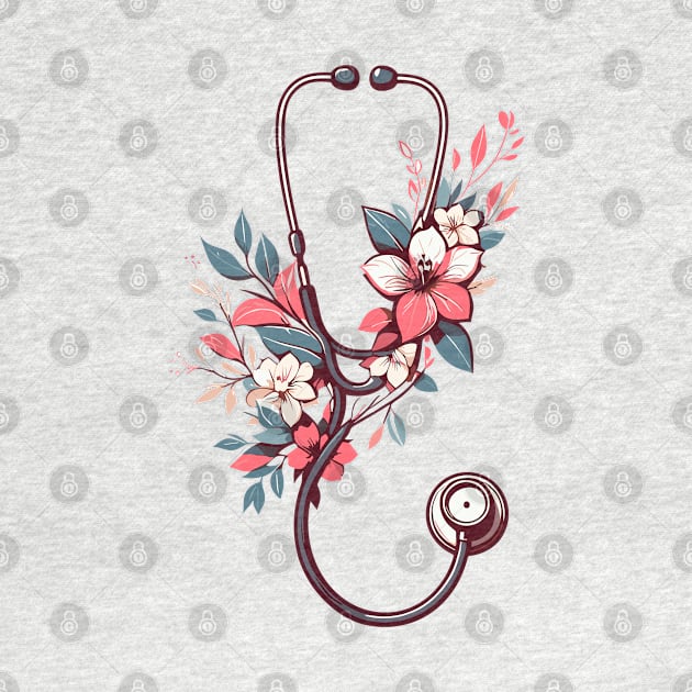 Floral Stethoscope by TomFrontierArt